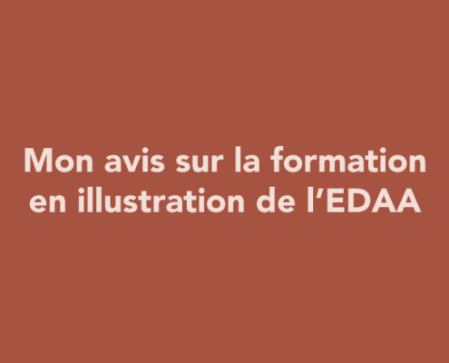 Mon avis sur l'EDAA - formation Illustrateur