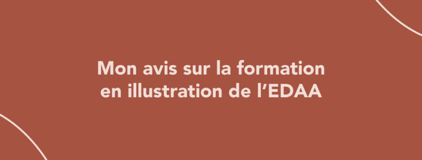 Mon avis sur l'EDAA - formation Illustrateur
