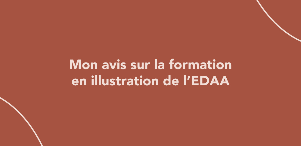 Mon avis sur l'EDAA - formation Illustrateur