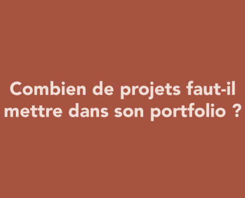 Combien de projets faut-il mettre dans son portfolio ?