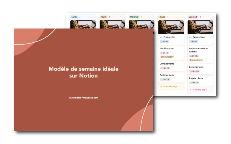 Modèle de semaine idéale sur Notion